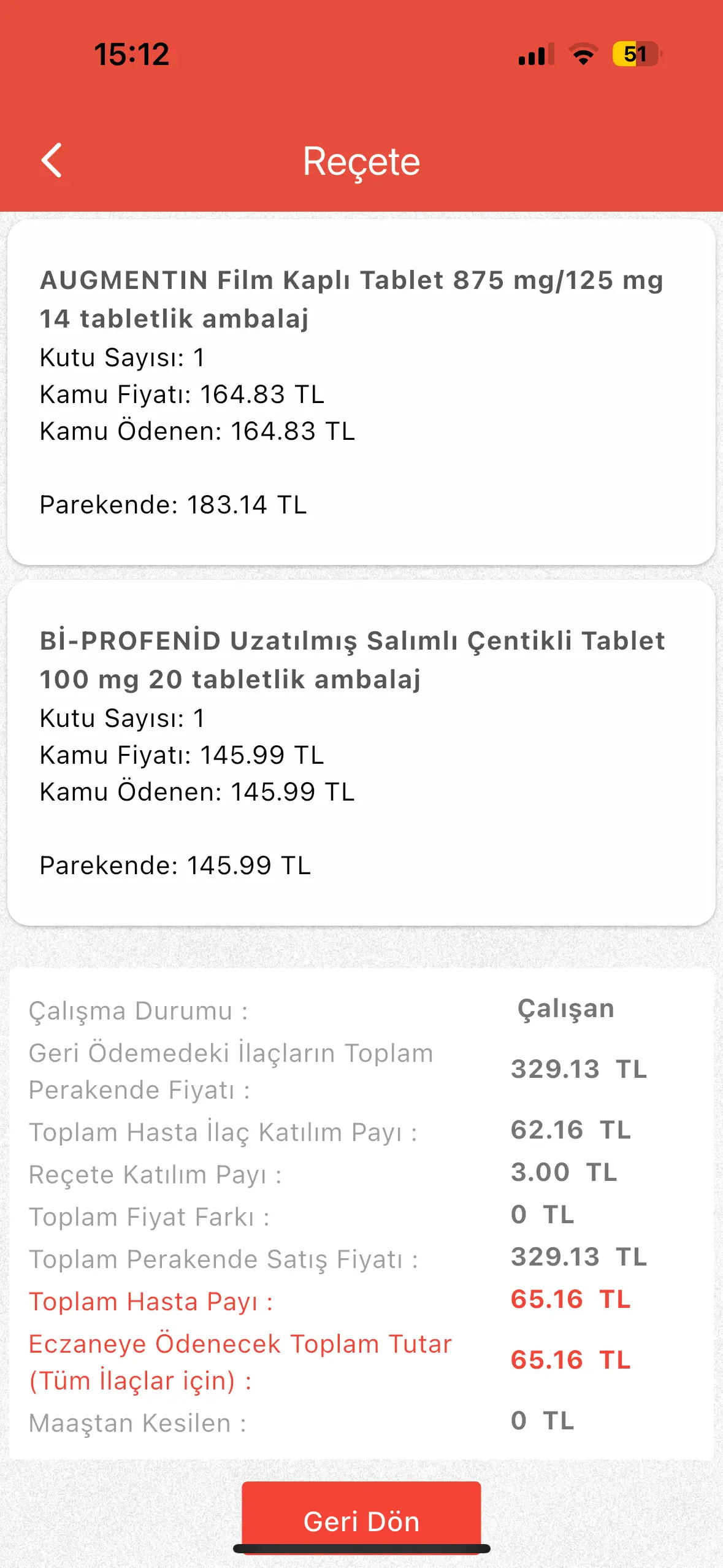 Vademecum Mobil Reçete Hesaplama